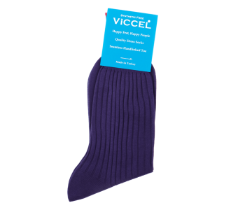 VICCEL / CELCHUK Socks Solid Purple Cotton - Purpurowe skarpety