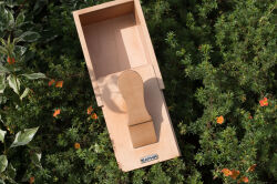 SAPHIR BDC Box Footrest Birch - Drewniana luksusowa skrzynka na kosmetyki i akcesoria do pielęgnacji obuwia