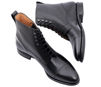 TLB MALLORCA ARTISTA Boots 140HC F KAMIL Black & Scotch Grain Black - trzewiki męskie czarne