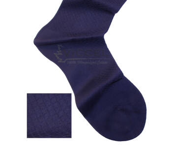 VICCEL / CELCHUK Socks Fish Skin Textured Navy Blue - Granatowe eleganckie skarpety z teksturą