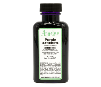 ANGELUS LOW VOC Leather Dye 3oz #047 PURPLE / FIOLETOWY barwnik do naturalnych skór licowych