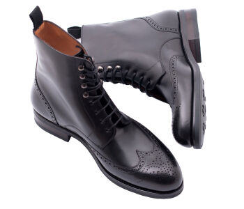 PATINE Boots Brogue 77035VH F Black - czarne trzewiki męskie