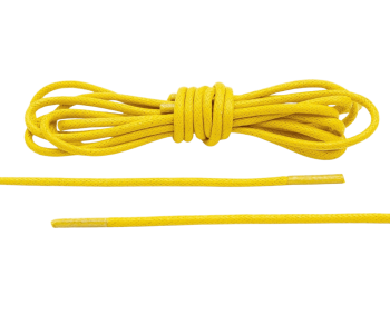 LACE LAB Waxed Shoe Laces 2.5mm Yellow / Żółte okrągłe woskowane sznurowadła do butów