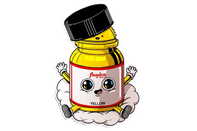 ANGELUS Sticker Yellow 1szt - Wlepka dla Customizera