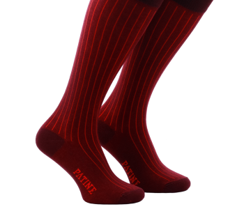 PATINE Knee Socks Shadow POD0104 Bordeaux / Red - Podkolanówki klasyczne