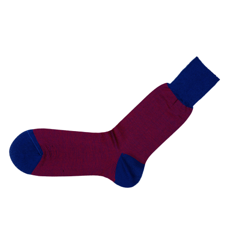 niebiesko czerwone skarpetki męskie bawełniane viccel socks royal blue red striped