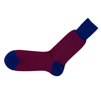 VICCEL / CELCHUK Socks Striped Royal Blue / Red - Niebieskie skarpety w czerwone paski