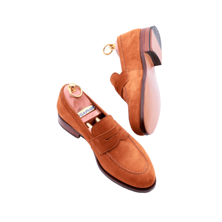 TLB MALLORCA Penny Loafers MARTIN 545 F Light Brown - jasno brązowe loafersy męskie