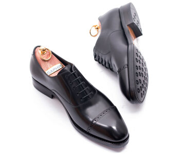 TLB MALLORCA Quarter Brogues MURPHY 503S F Black - czarne brogsy męskie