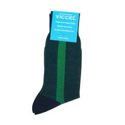 VICCEL / CELCHUK Socks Geometric Navy Blue / Pistachio - Granatowo pistacjowe skarpety męskie