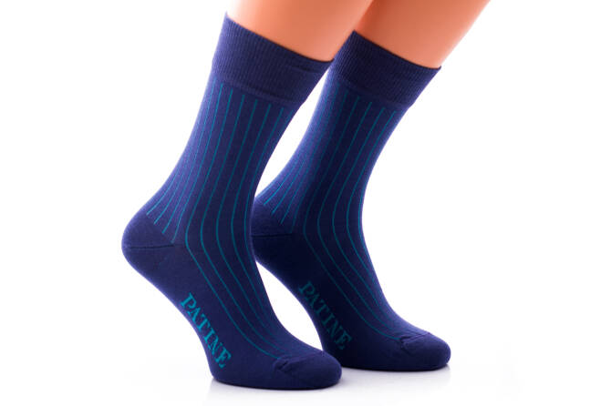 PATINE Socks PASH01 Violet - Fioletowe klasyczne skarpety typu SHADOW