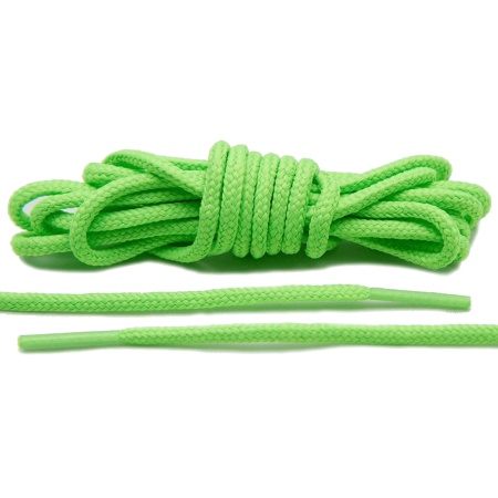 LACE LAB Roshe Laces 3mm Neon Green - Zielone okrągłe sznurówki do butów