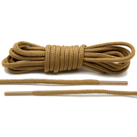 LACE LAB Roshe Laces 3mm Cappucino - Jasno brązowe okrągłe sznurówki do butów