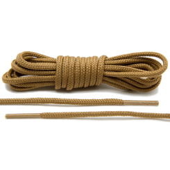 LACE LAB Roshe Laces 3mm Cappucino - Jasno brązowe okrągłe sznurówki do butów
