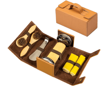 TARRAGO Kit Shoe Care Travel Light Brown