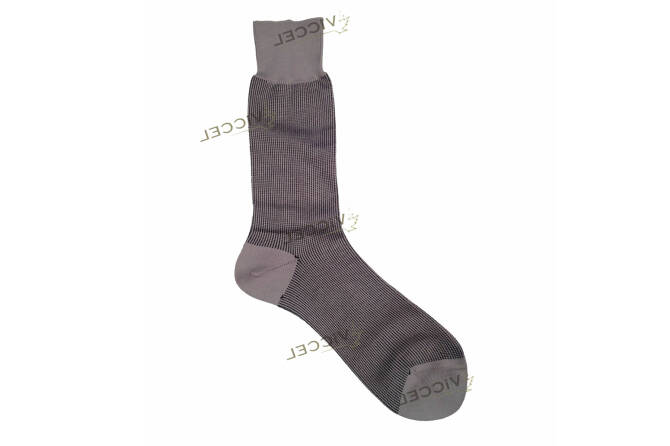 VICCEL Socks Vertical Striped Gray / Black