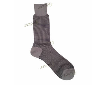 VICCEL / CELCHUK Socks Vertical Striped Gray / Black - Szare skarpety z czarnymi akcentami