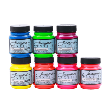 JACQUARD Textile Color Fluorescent Paint 2.25oz / Fluorescencyjne farby akrylowe do tekstyliów