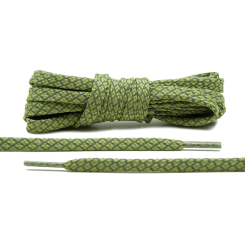 LACE LAB Reflective FLAT 1.0 Laces 7mm Olive - Płaskie oliwkowe sznurówki do butów