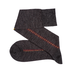 VICCEL / CELCHUK Knee Socks Merino Wool Anthracite - Wełniane antracytowe luksusowe podkolanówki