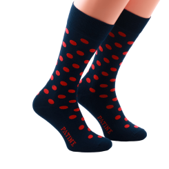 PATINE Socks PAKOC03 Navy Blue / Red - Skarpety klasyczne