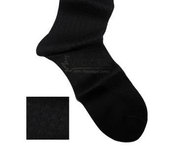 VICCEL / CELCHUK Socks Star Textured Black - Czarne luksusowe skarpety z teksturą