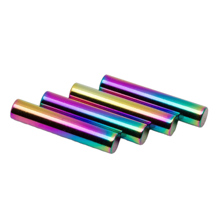 LACE LAB Cylinder metal aglets neo chrome set - Metalowe końcówki do sznurówek