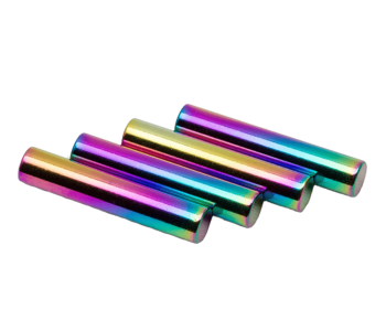 LACE LAB Cylinder metal aglets neo chrome set - Metalowe końcówki do sznurówek