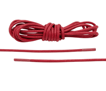 LACE LAB Waxed Shoe Laces 2.5mm Burgundy / Burgundowe okrągłe woskowane sznurowadła do butów