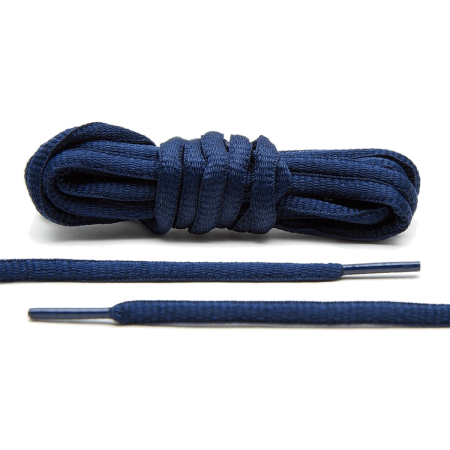 LACE LAB Thin Oval Laces Navy Blue - Granatowe sznurowadła do butów