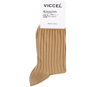 VICCEL / CELCHUK Socks Elastane Cotton Tan - Beżowe skarpety klasyczne