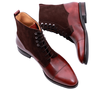 TLB MALLORCA ARTISTA Boots 140HC F KAMIL Museum Calf Braclen & Suede Brown - trzewiki męskie