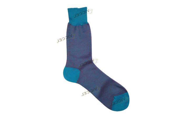 VICCEL / CELCHUK Socks Vertical Striped Blue / Red - Niebieskie skarpety z czerwonymi akcentami