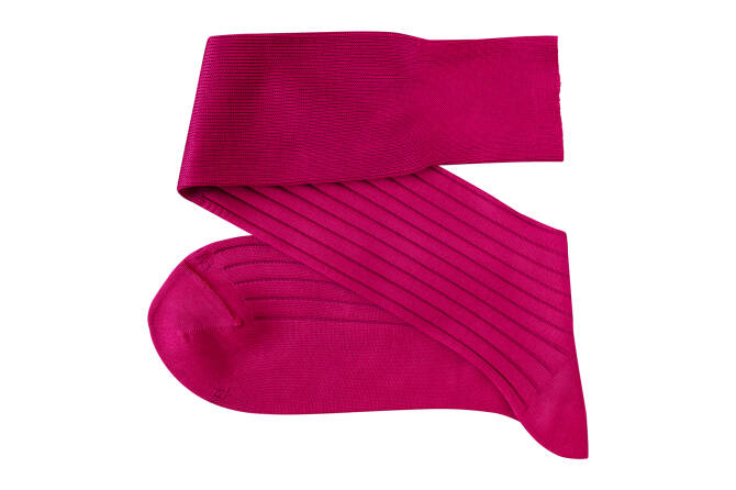 VICCEL Knee Socks Solid Ashling Pink Cotton