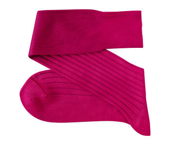 VICCEL / CELCHUK Knee Socks Solid Ashling Pink Cotton - Różowe luksusowe podkolanówki