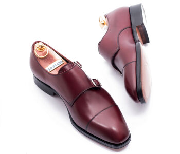 YANKO Double Monks 306 F Burgundy - bordowe monki męskie