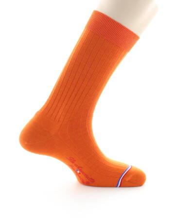 LCF Men Socks LUXEMBOURG Orange - Pomarańczowe luksusowe skarpety