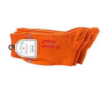LCF Men Socks LUXEMBOURG Orange - Pomarańczowe luksusowe skarpety