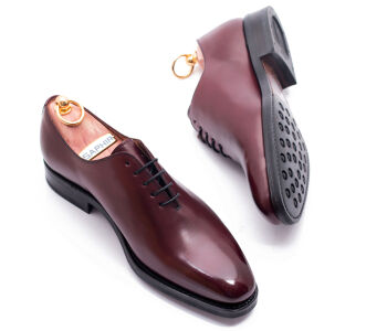 YANKO Oxford Wholecut 549Y Burgundy - bordowe lotniki męskie