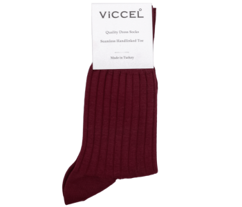VICCEL / CELCHUK Socks Elastane Cotton Claret Red