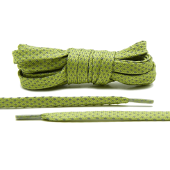 LACE LAB Reflective FLAT 2.0 Laces 9mm Olive - Płaskie oliwkowe sznurówki do butów