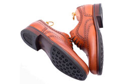 Jasno brązowe eleganckie stylowe jasno brązowe buty klasyczne Yanko brogues cambridge cuero 14664 typu brogues.