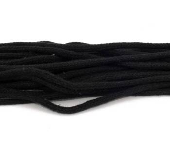 Tarrago Laces Fine Round 2.5mm Black - czarne okrągłe sznurowadła