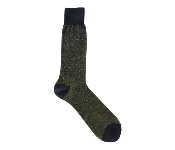 VICCEL / CELCHUK Socks Pindot Navy Blue / Yellow - Granatowe skarpety w żółte kropki