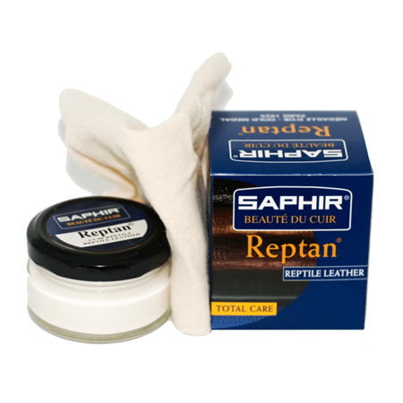 SAPHIR BDC Reptan 50ml + Cotton - Krem do skór egzotycznych z gadów + szmatka