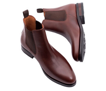 PATINE Chelsea Boots 77036V G Scotch Grain Brown - brązowe sztyblety męskie