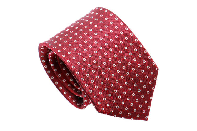 PATINE Tie 24 Rouge Hermes HAND FINISHED - Jedwabny krawat