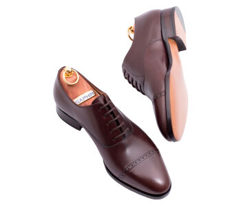 TLB MALLORCA ARTISTA Quarter Brogues 113 F Dark Brown - brogsy męskie ciemno brązowe