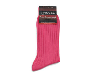 VICCEL Socks Solid Pink Cotton