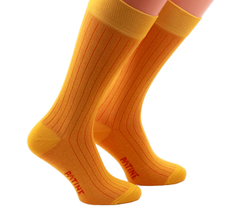 PATINE Socks Shadow PASH20B Yellow / Orange - Skarpety klasyczne